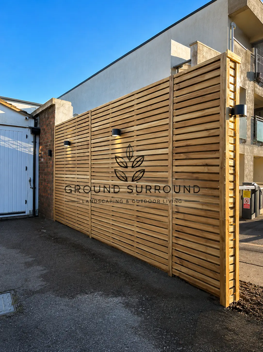 Slatted Timber Screen — Bespoke boundary screening